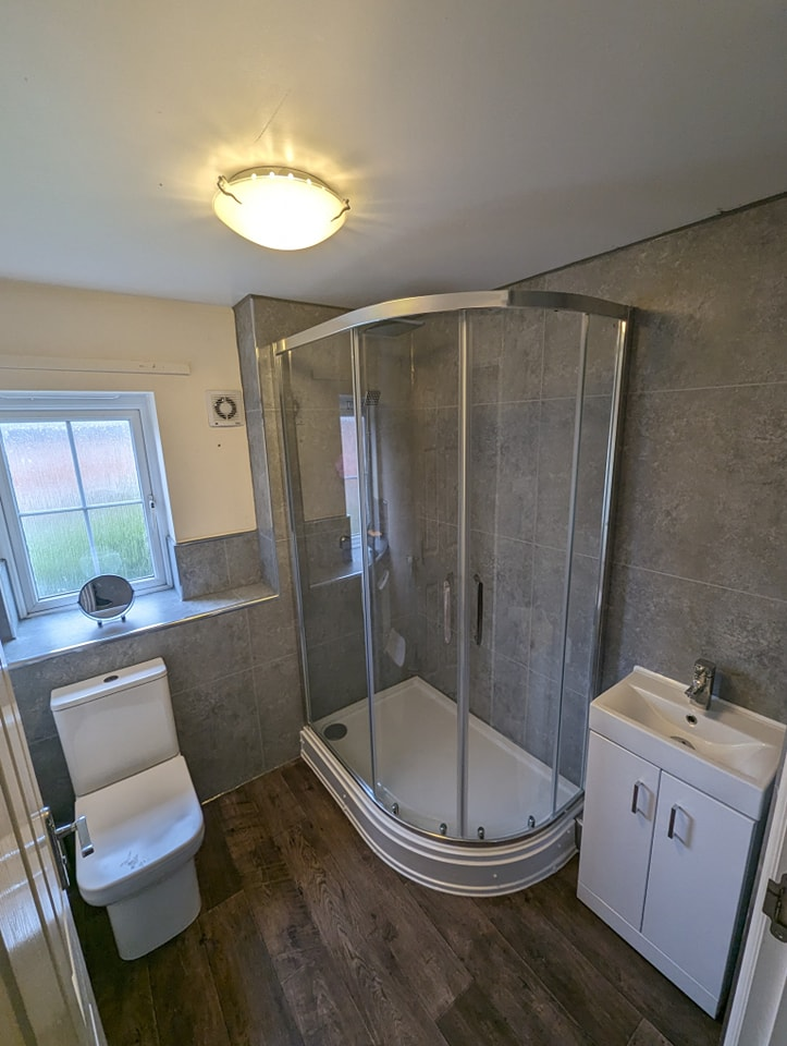 Recent contemporary bathroom renovation completed in Worcester — relevant reference for Dursley clients