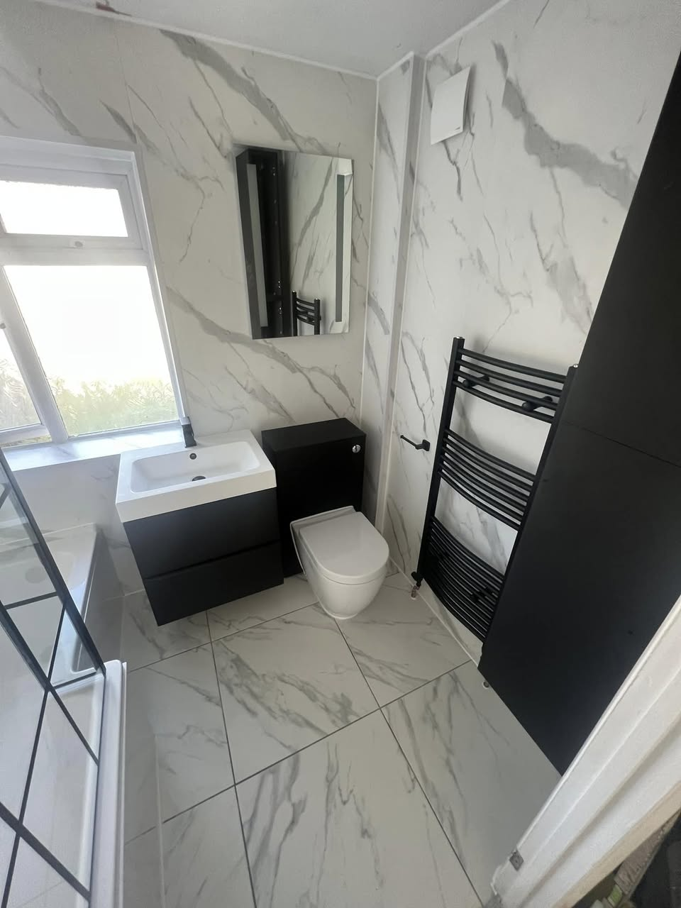 en-suite bathroom installation — Quedgeley project, similar to what we deliver in Dursley