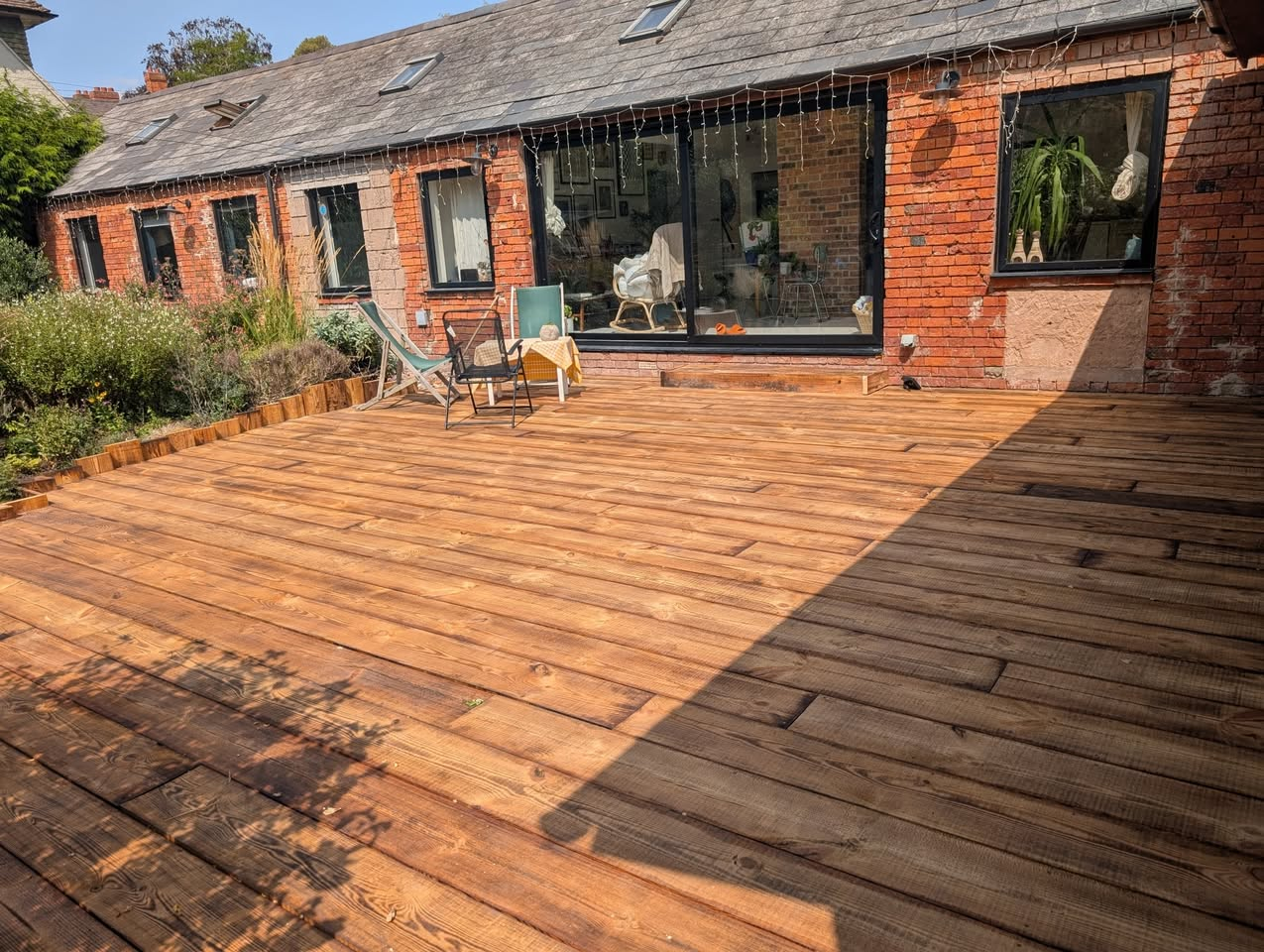 Patio decking close-up